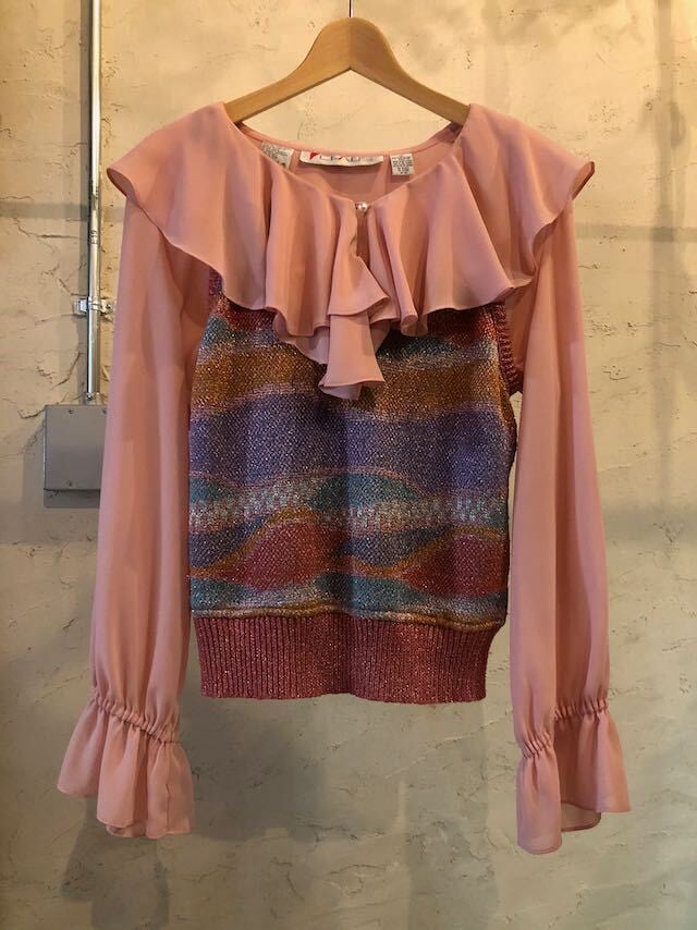 MISSONI KNIT ミッソーニ キャミソールニット ピンクラメ