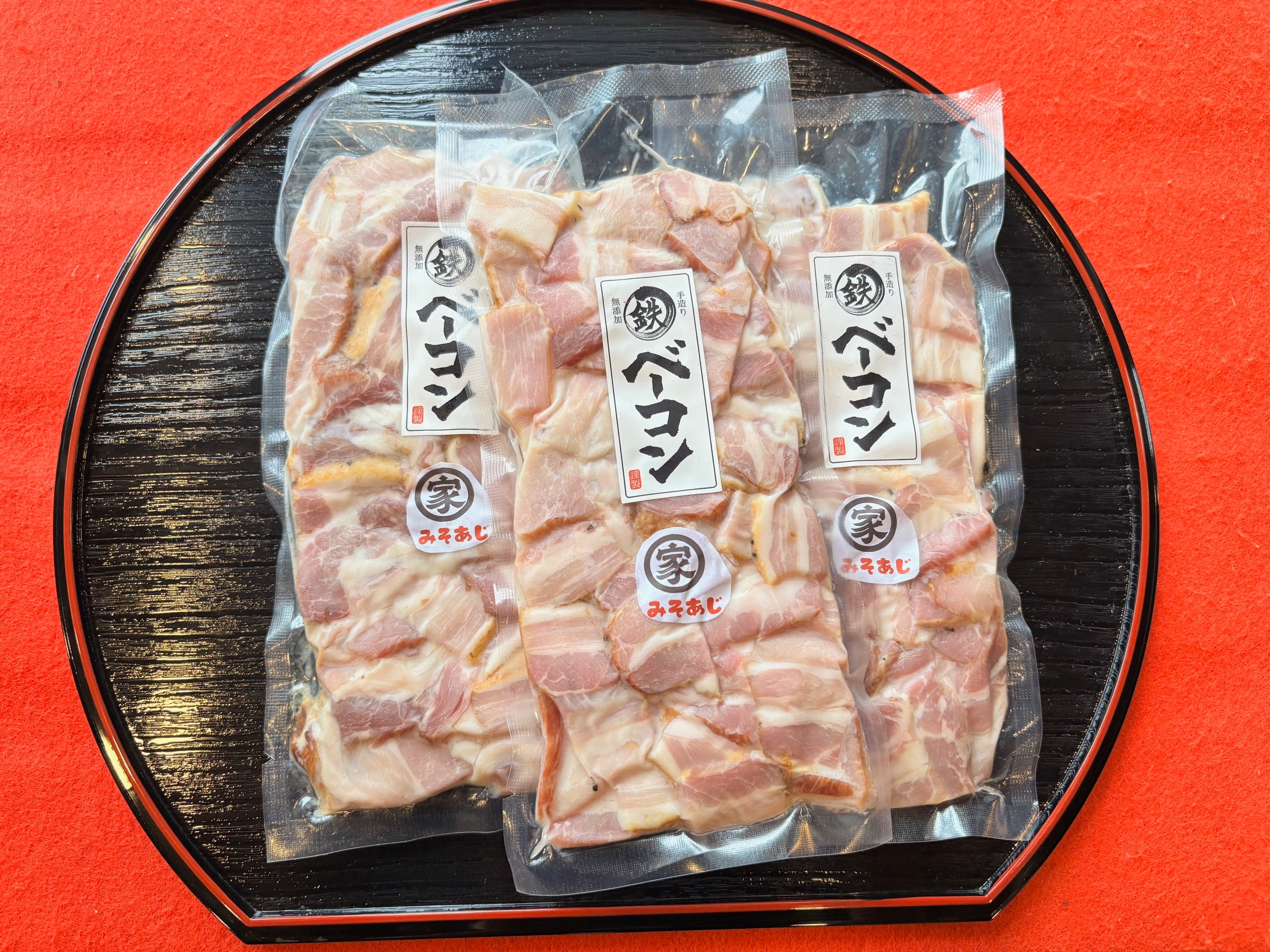 マル鉄商会手造りベーコンみそ味　切り落とし２0０ｇ