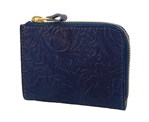 RE.ACT Flower Indigo L-Fastener Compact Wallet