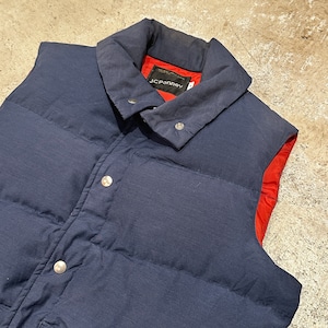 1970'S JC PENNY DOWN VEST NAVY M