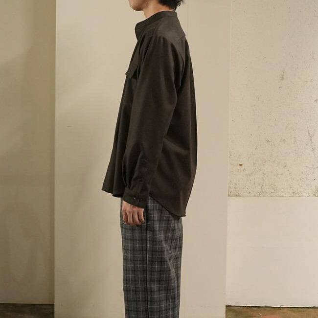 【ポールスミス】日本製　シャツ　トップス　長袖　秋冬　ロング丈　大人　白　グレー