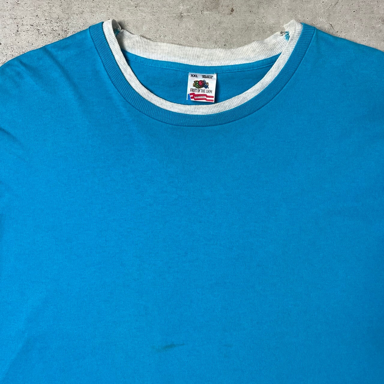 90s USA製 ■ フルーツオブザルーム 二重リブ 半袖 Tシャツ ( メンズ
