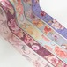【40ｍｍ幅 1ｍ】お花 花柄 リネン ファブリックリボン セット カラー