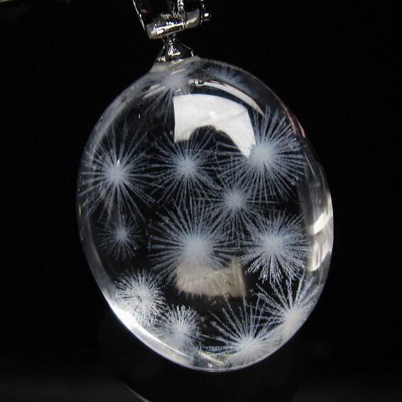 水晶 ペンダント レーザー彫刻 112-4394