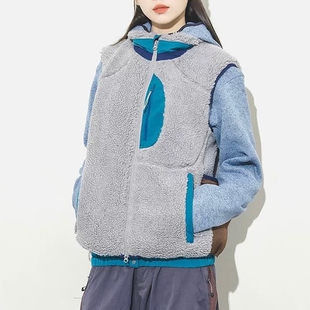 ブロッキングボアフリースベスト J0326