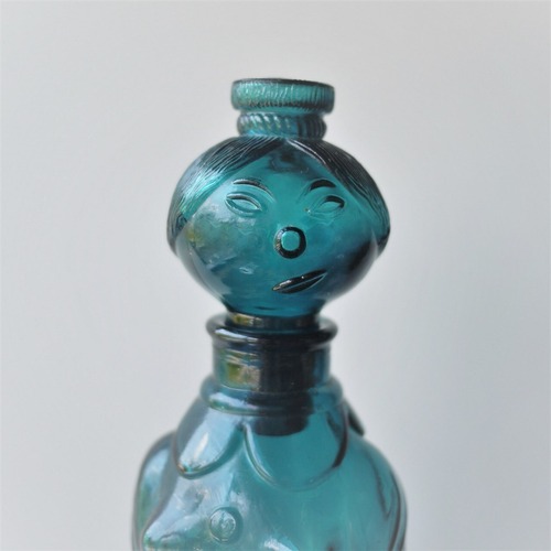 Empoli　アートガラス　デキャンタボトル　婦人フィギュア　イタリア