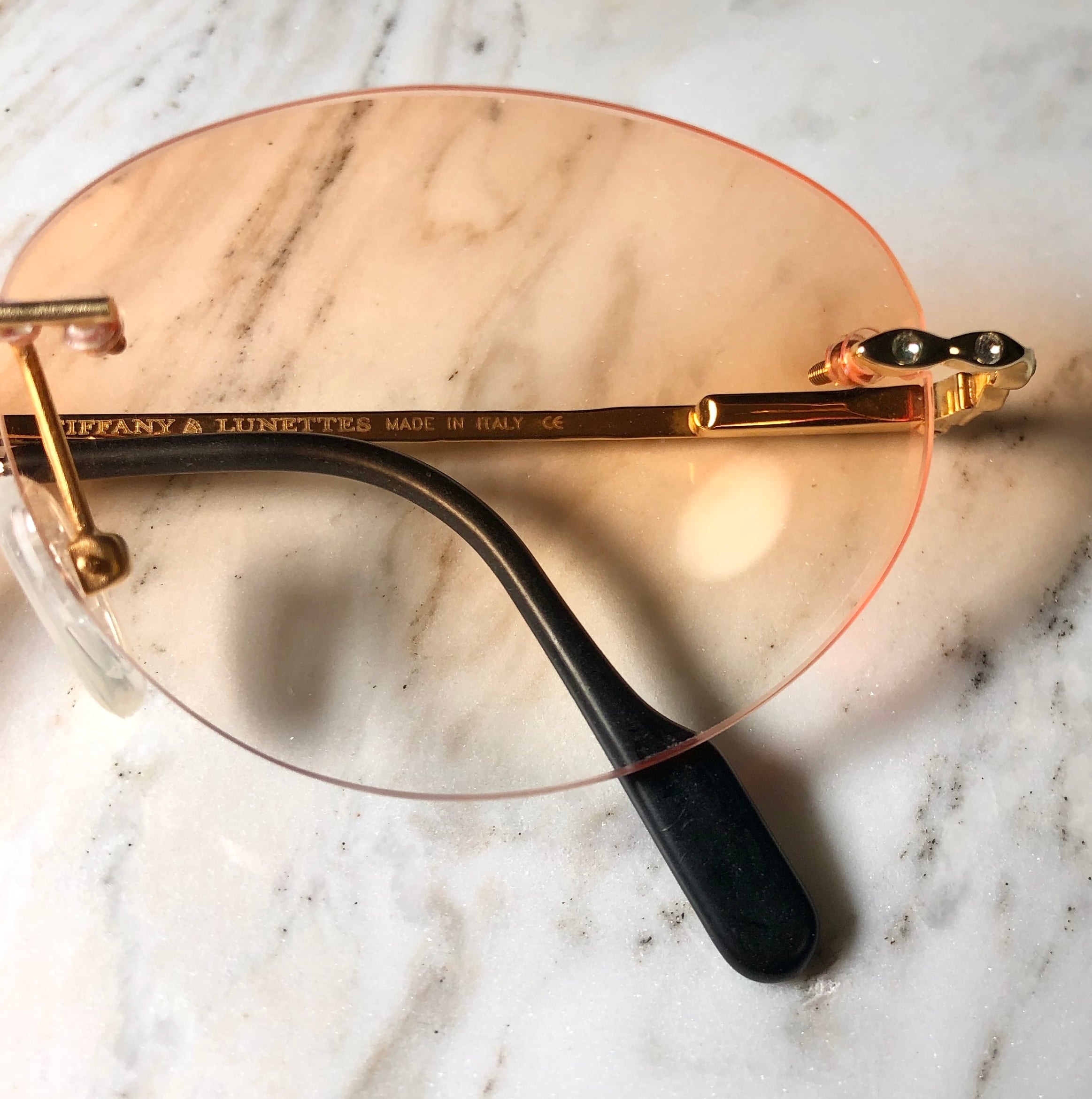 TIFFANY LUNETTS ヴィンテージ 眼鏡 フレーム 23Kメッキ（Tiffany&Co  