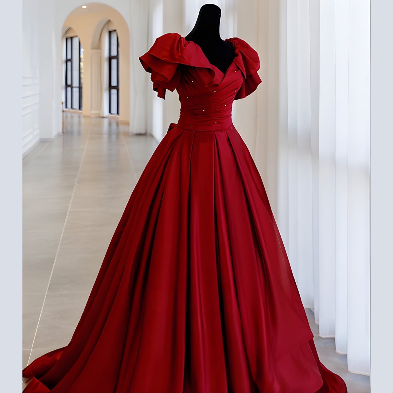 フレアスリーブ バーガンディR 1568