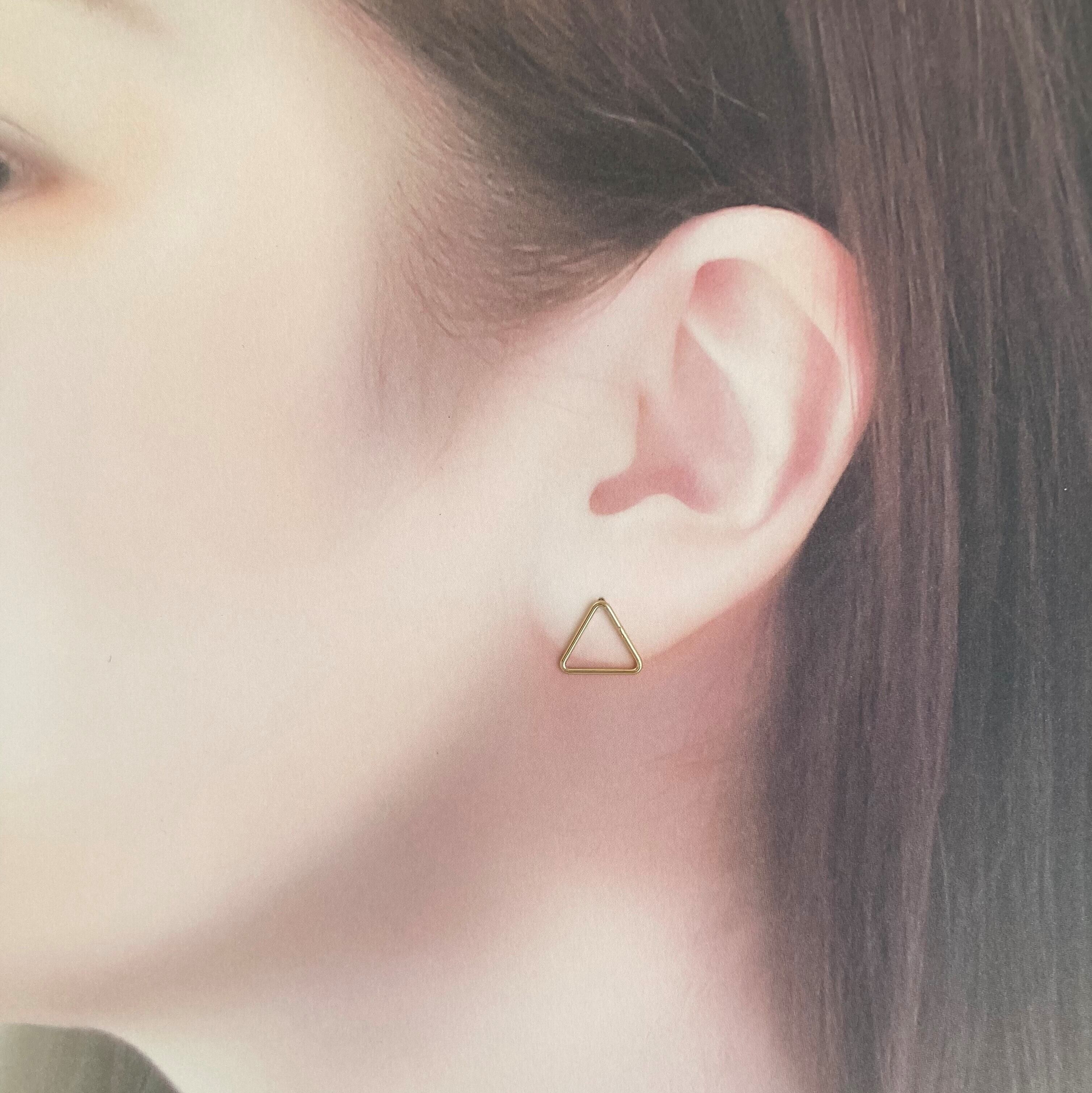 トライアングル 三角 ピアス 14kgf | 天然石アクセサリー Calm Ring