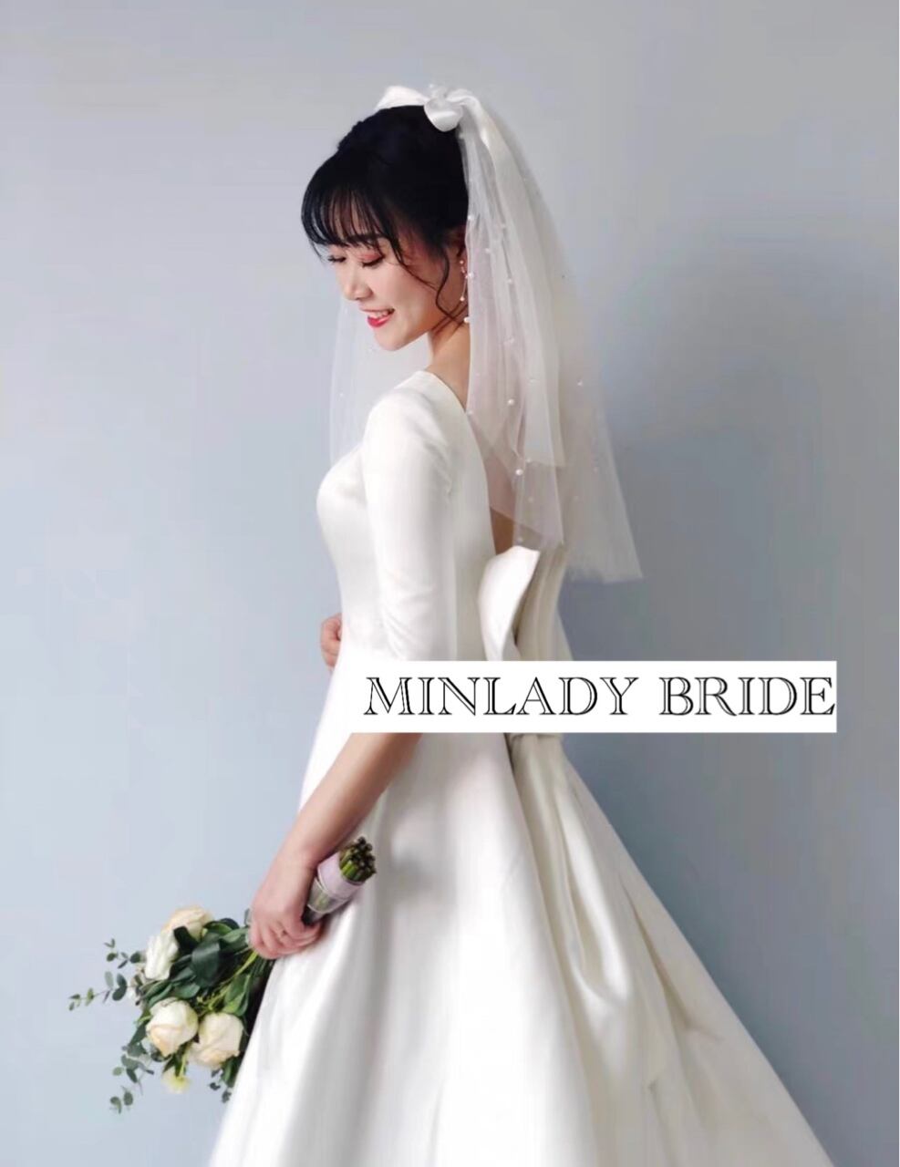 N*i様 ウェディングドレス　バックリボン　ボリュームホワイト 結婚式 披露宴 ウエディングドレス リボン 結婚式 二次会 花嫁 プリンセスライン