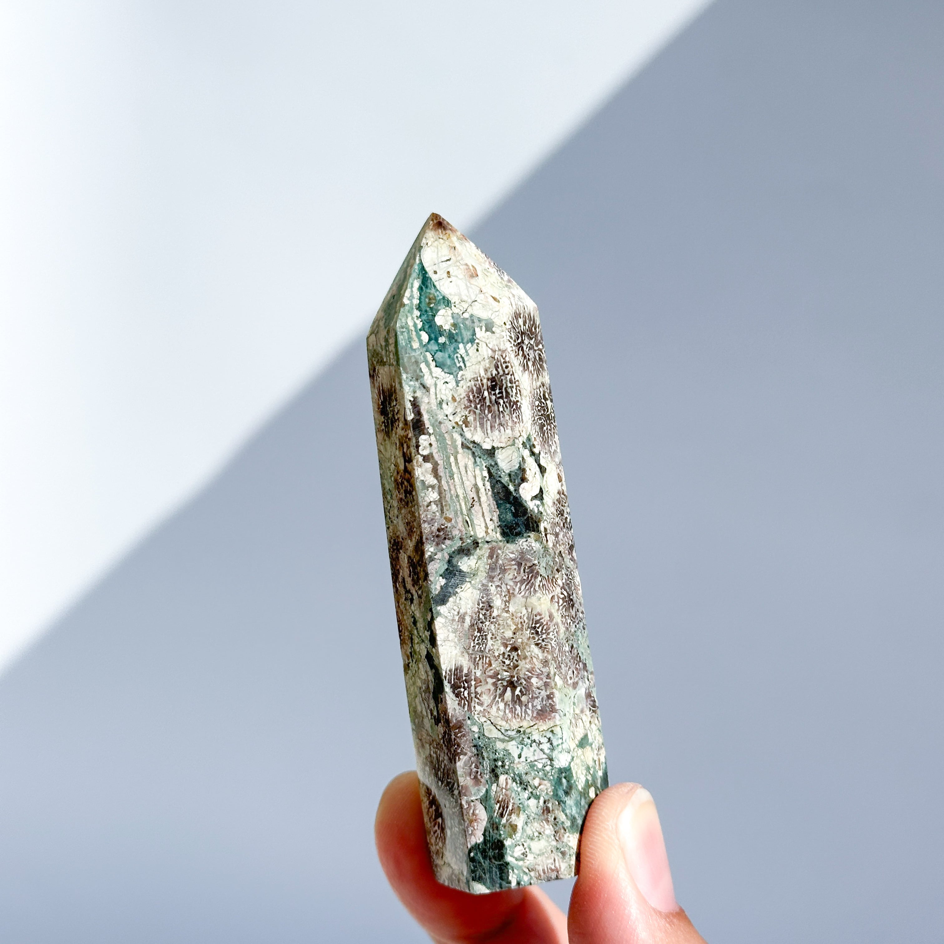 グリーンフラワージャスパー タワー51◇ Green Flower Jasper ◇天然石
