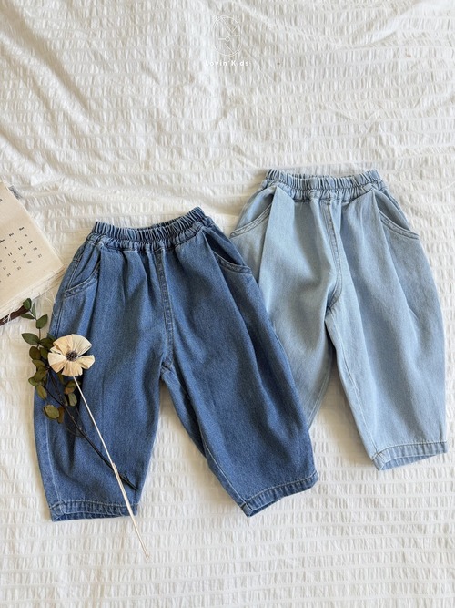 [Lovin' Kids] Pleated Denim Pants / [러빈] 주름데님팬츠