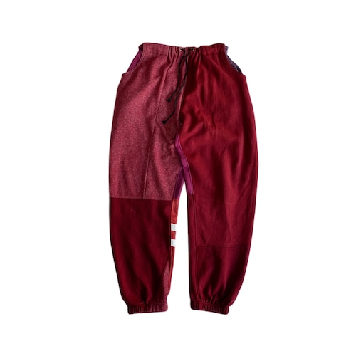 Patchwork sweat loose fit pants