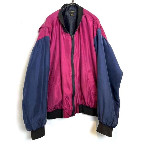 【KASANOVA】Vintage Silk Jacket【1990s-】Vintage Silk Bomber Jacket