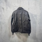 TOUR RECORD ボンバージャケット シープレザー(羊) メンズ ブラック XLサイズ