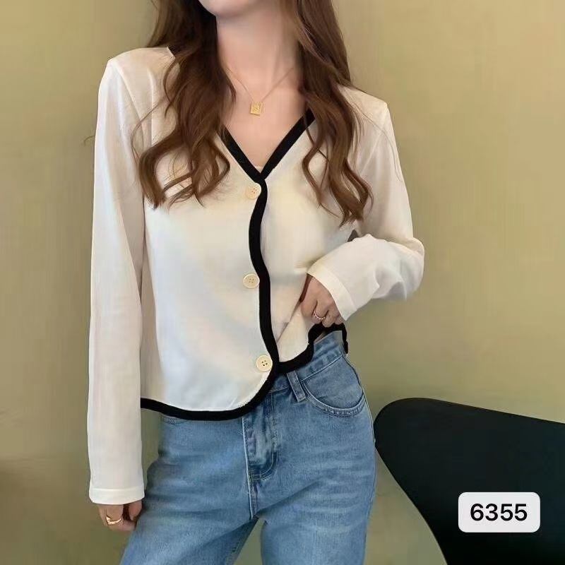 Vネックカーディガン