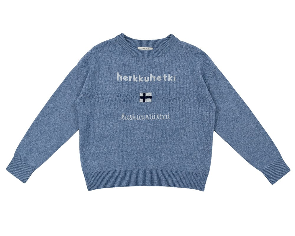 ロゴ×北欧ジャカードニットプルオーバー KKS95731 | Keitto