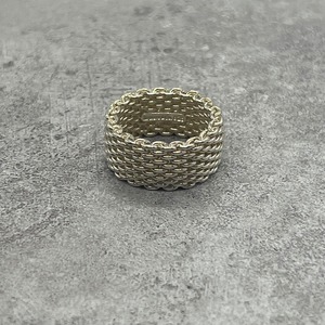 【10号】ティファニー TIFFANY&CO サマセット リング メッシュ SV