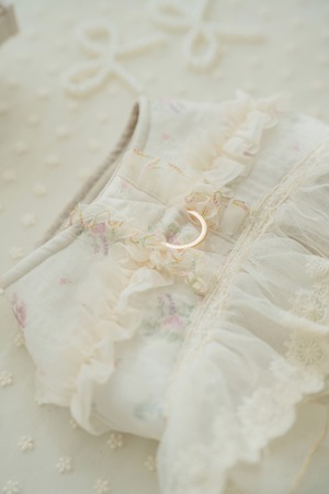 即納販売　Roses bunch  Harness（アイボリークリーム）ローズバンチ ハーネス　　韓国犬服　 soso boutique