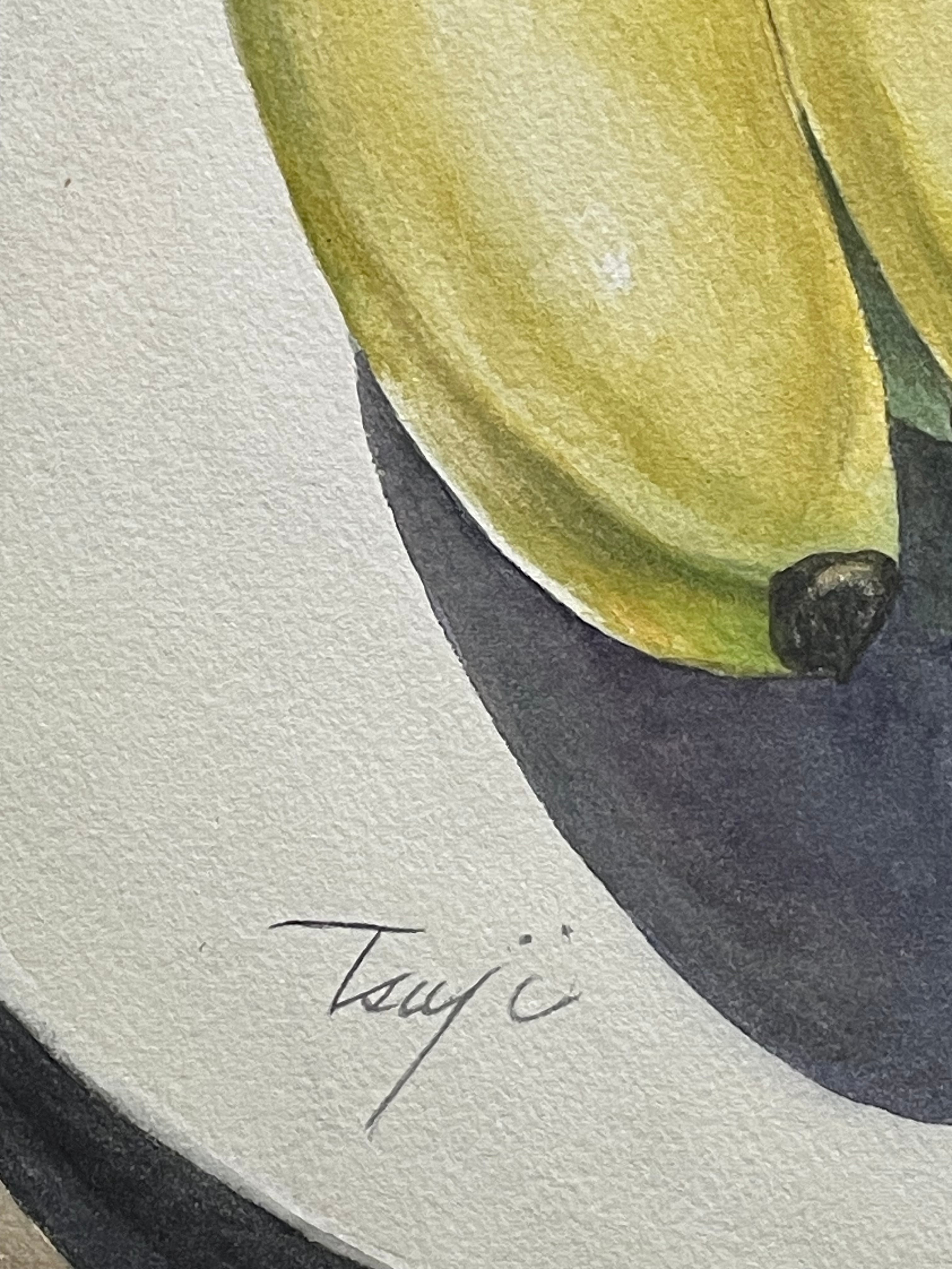 F4透明水彩画「バナナ」 | 絵楽人（辻匠）