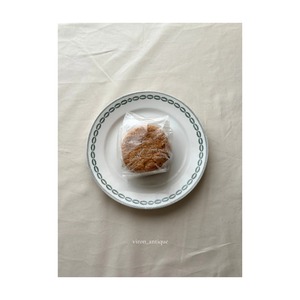 Sarreguemines サルグミンヌ / “NOBILIS” ローリエ模様の平皿プレート a