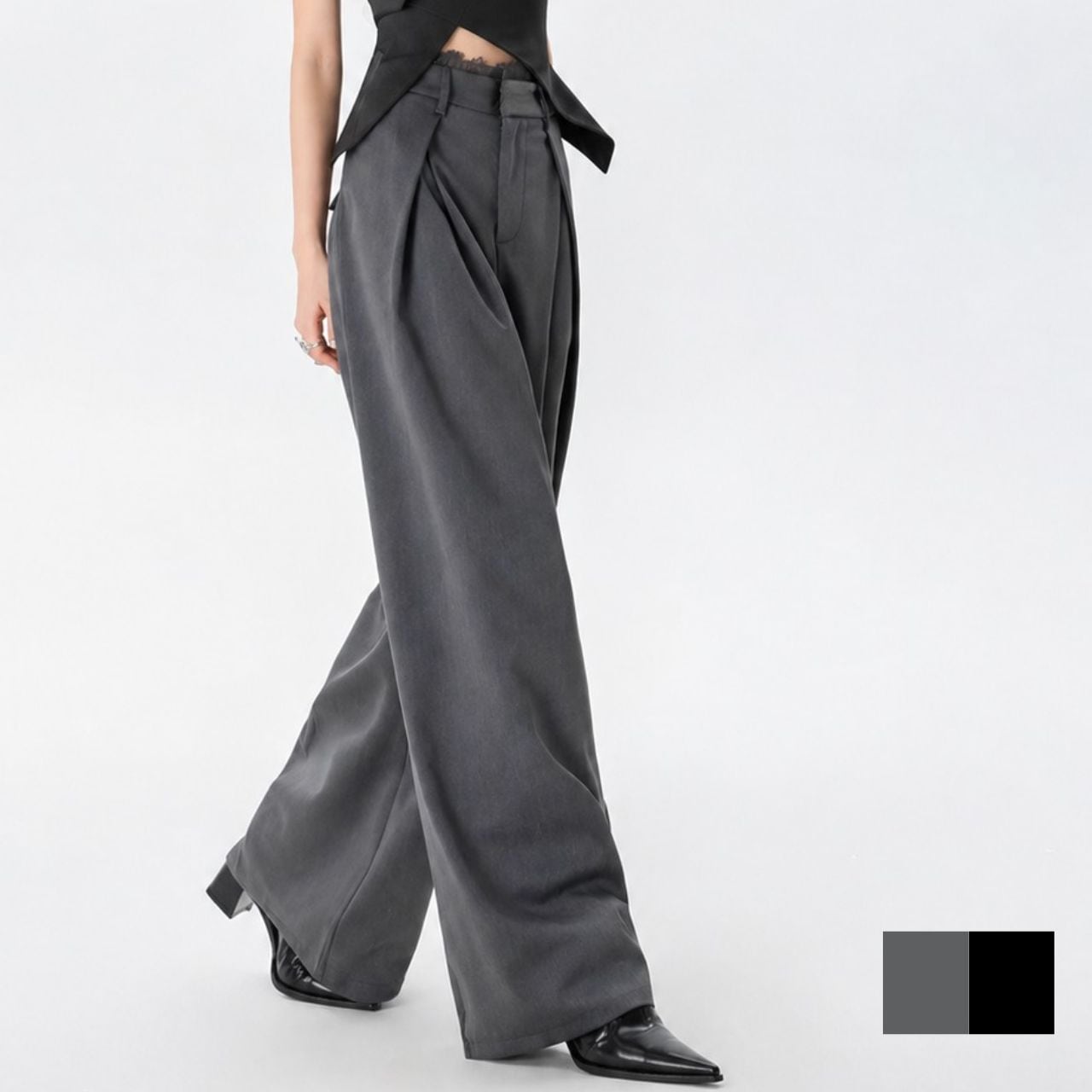 YENN 】 WAIST RIB CURVE PT | PAY ID