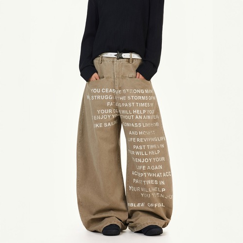 ロゴグラフィックストリートワイドパンツ   R00866