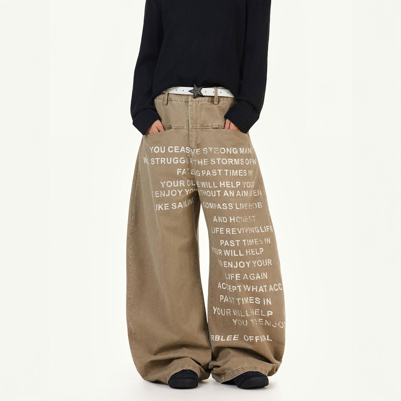 ロゴグラフィックストリートワイドパンツ R00866