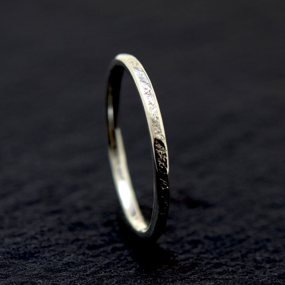 ◆受注製作 Slim Ring 石鎚目/ 1.6mm / Silver ring / シルバーリング
