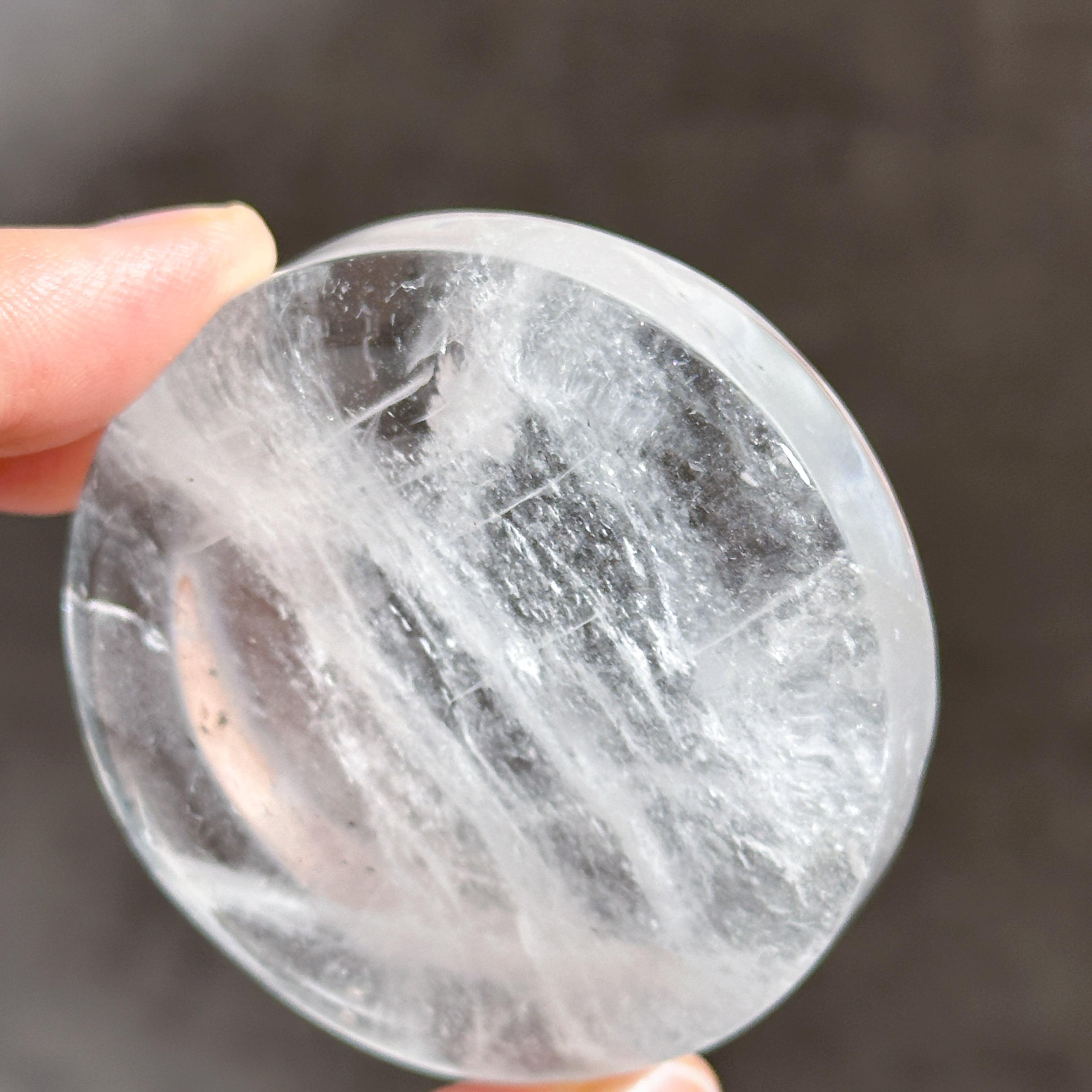クリアクォーツ 丸型のうつわ 01◇ Clear Quartz ◇天然石・鉱物