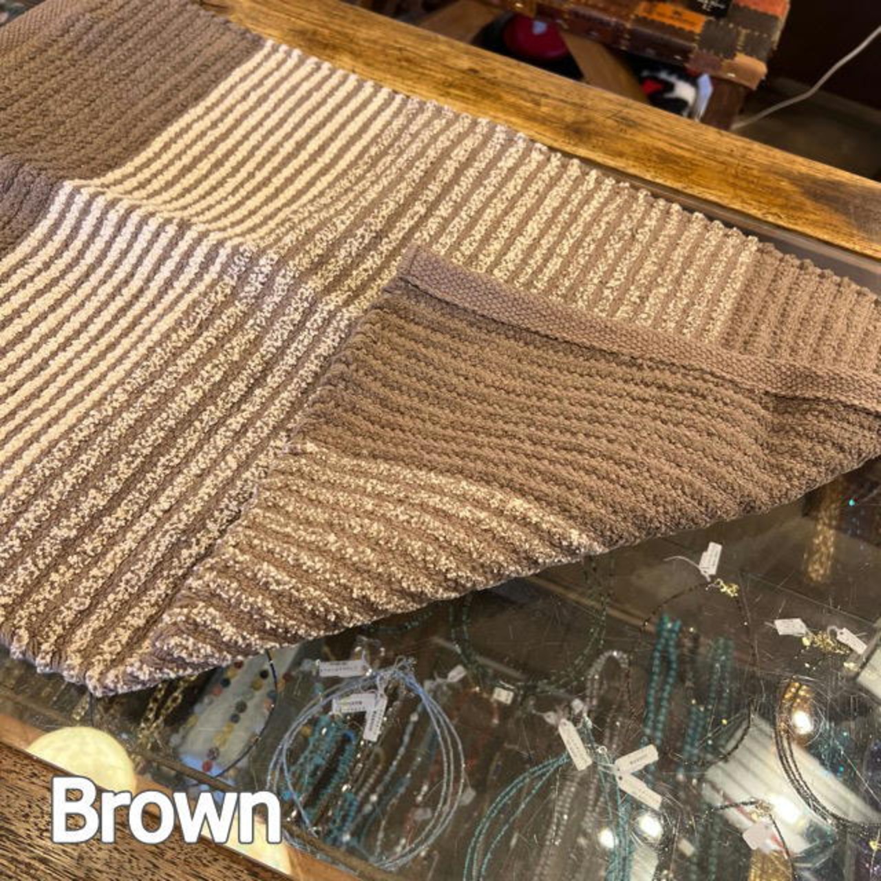Cotton Chenille Striped Floor Mat　3Color　コットンシェニール ボーダーフロアマット 　3色　　フロアマット　マット　　