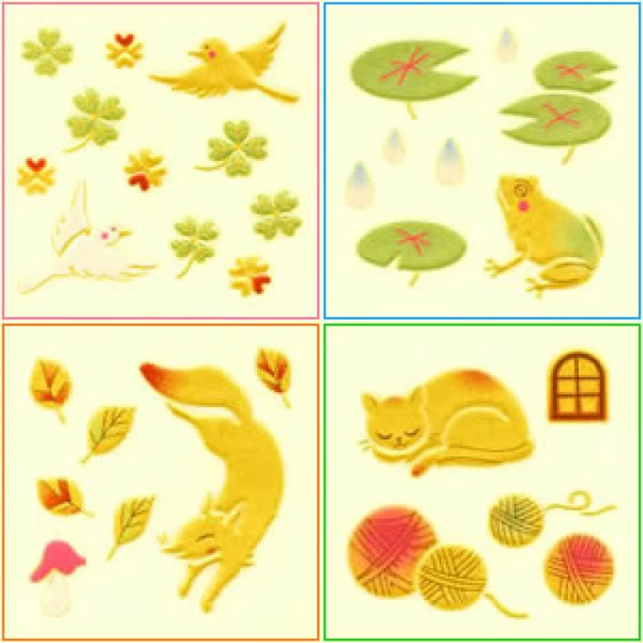 蒔絵シール「春夏秋冬B」