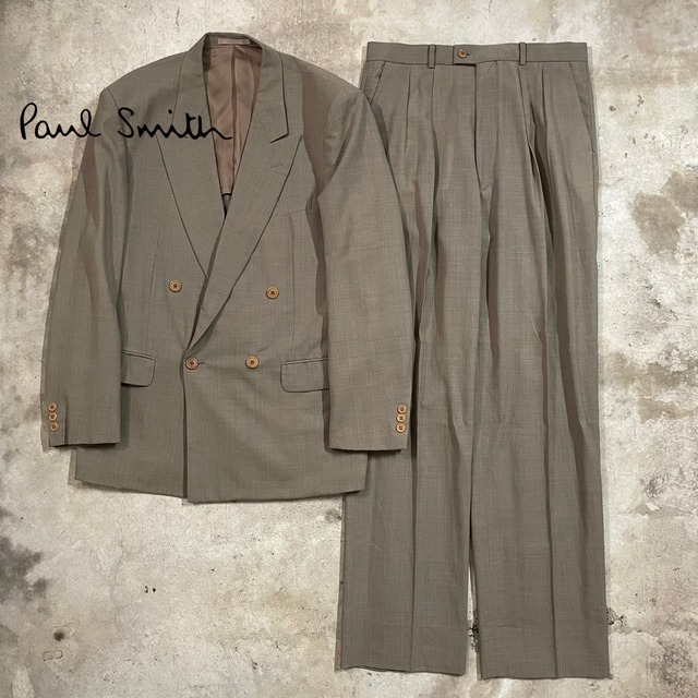 〖Paul Smith〗retro double setup suit/ポールスミス レトロ ダブル セットアップ スーツ/lsize/#0513/osaka