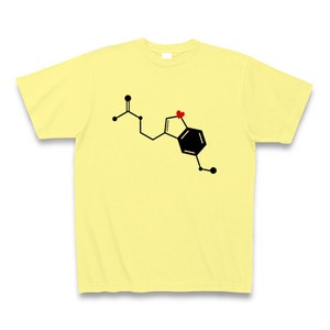 理系Tシャツ【メラトニン／ライトイエロー】-(Scien-T'st) Melatonin/Light Yellow