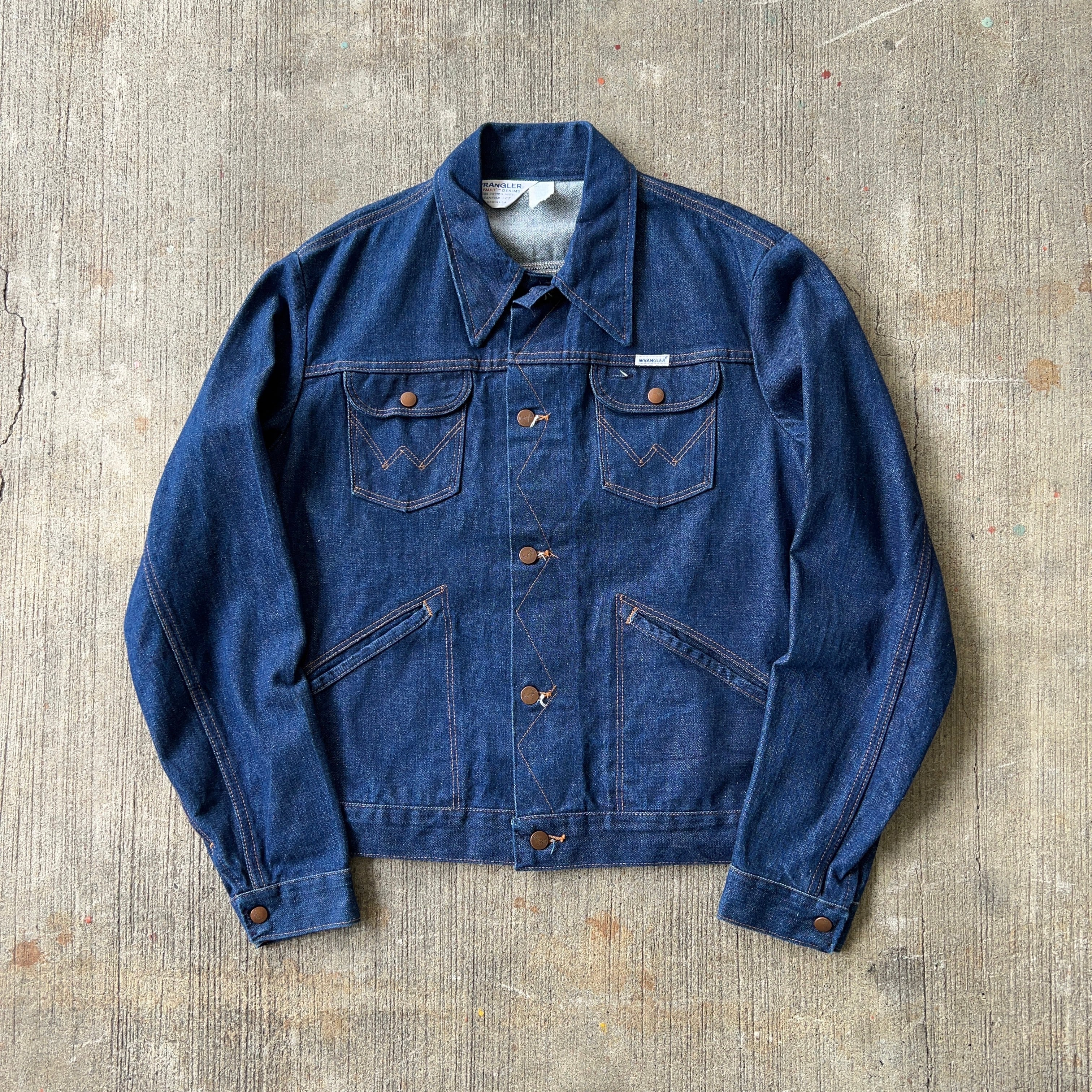 80's Wrangler 136MJ デニムジャケット 濃紺 SIZE 44L【0915A12