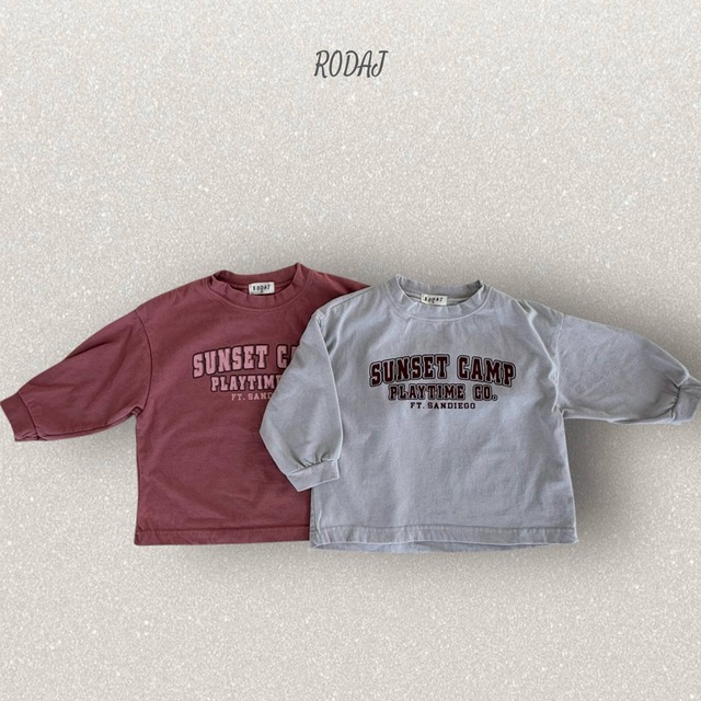 【取寄】rodaj｜sunset tee｜サンセットTシャツ｜XS-JL｜kids&jr｜25 winter