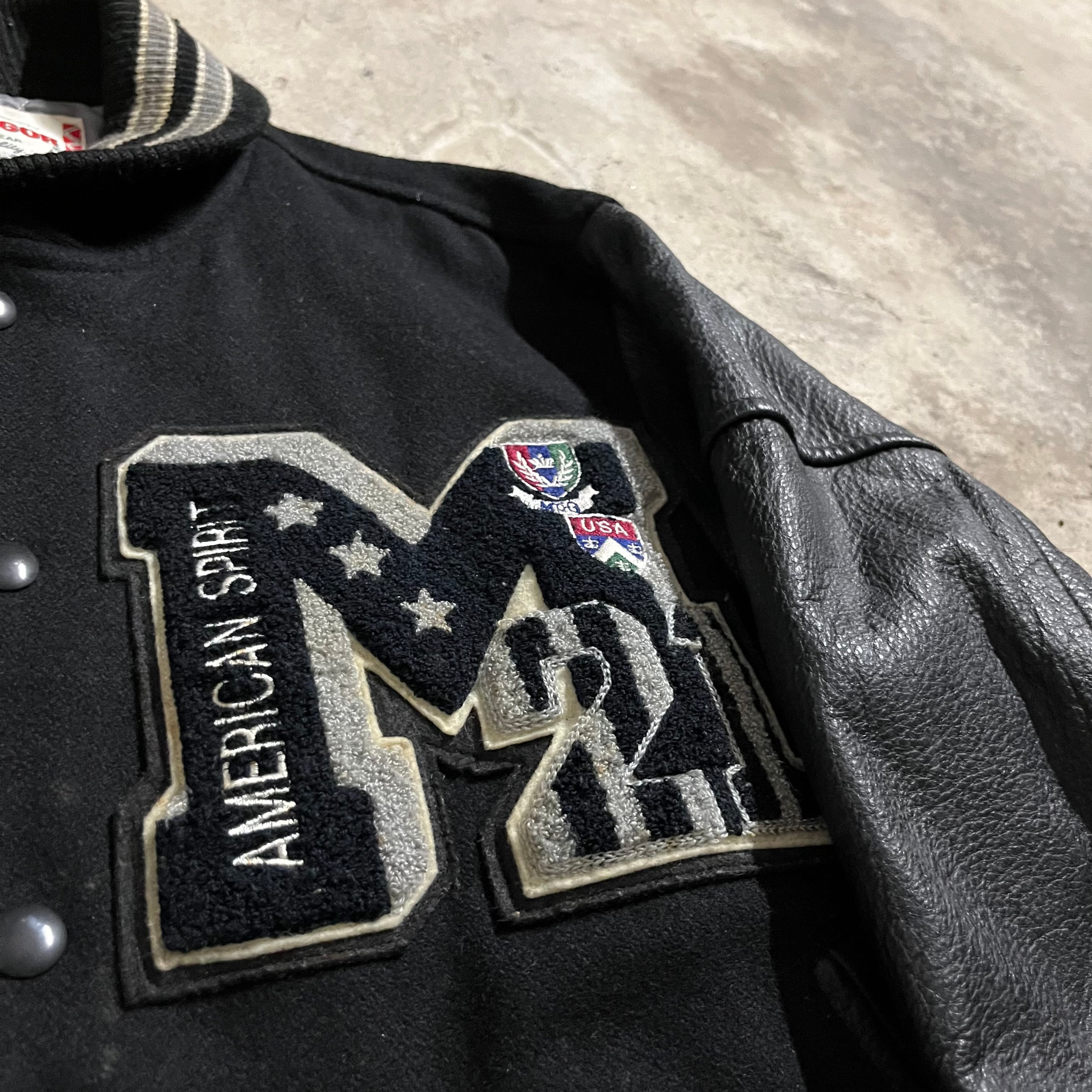 〖McGREGOR〗90’s wappen design wool×leather stadium jumper/マックレガー 90年代 ワッペン  デザイン ウール×レザー スタジャン/msize/#0516/osaka | 〚EINS_archive〛 powered by BASE