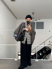 【受注予約:12月中旬入荷予定】ライン幾何学ラフSH/モノトーン