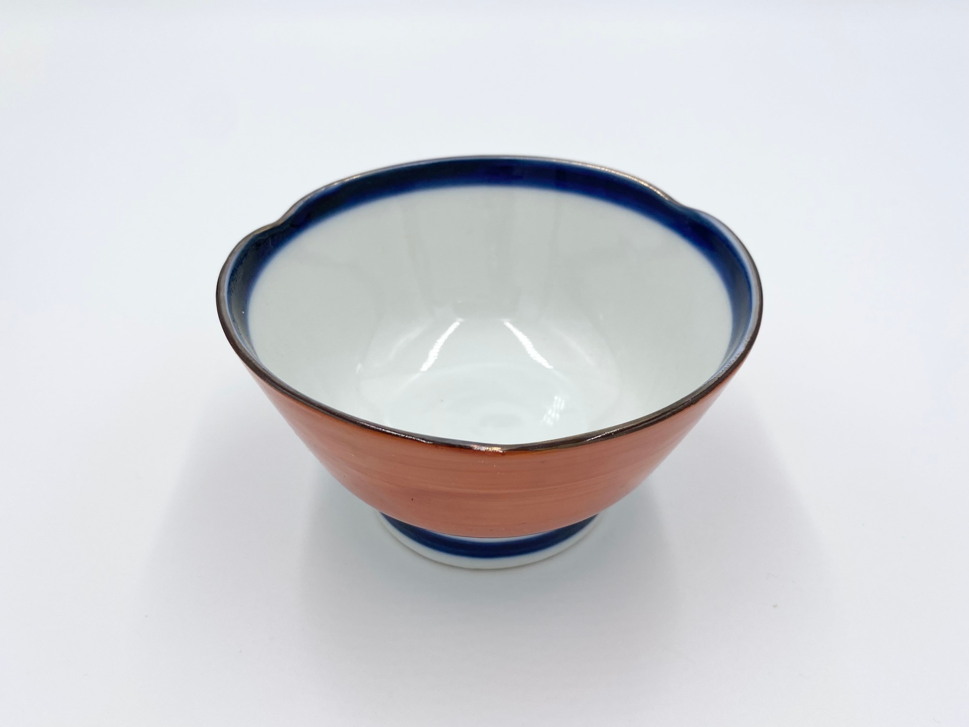 アウトレット】昭和レトロ 三つ葉型茶碗 オレンジ φ11.5㎝ | キッチン