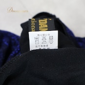 社交ダンス 衣装 スカート ブルー系 タカダンス TAKA DANCE 伸縮 ストレッチ 練習 レッスン 青 黒 キラキラ ラメ かわいい 上品 華やか ボリューム ダンス衣装 イベント ステージ パーティー ブラック系