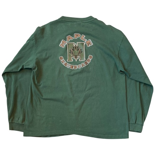90s MAPLE SKATEBOARDS Logo L/S T-shirt