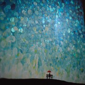 「雨に溶けた星」詩太原画｜直筆言葉のパネル付き