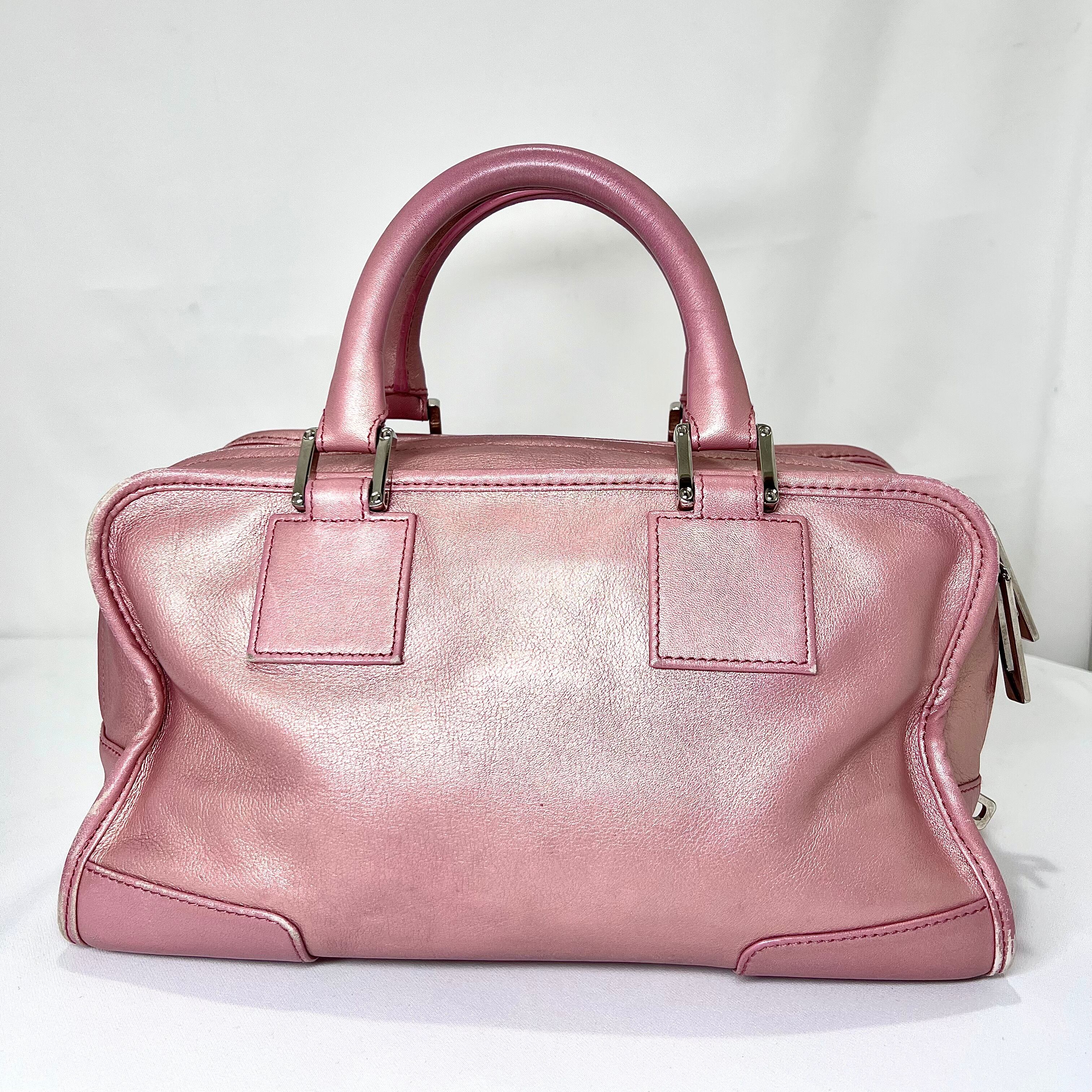 LOEWE ロエベ アマソナ28 アナグラム ハンドバッグ ピンク | 2122