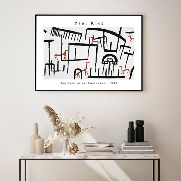 パウル・ク ヤフオク! パウル・クレー『黄色い鳥のいる風景』複製画