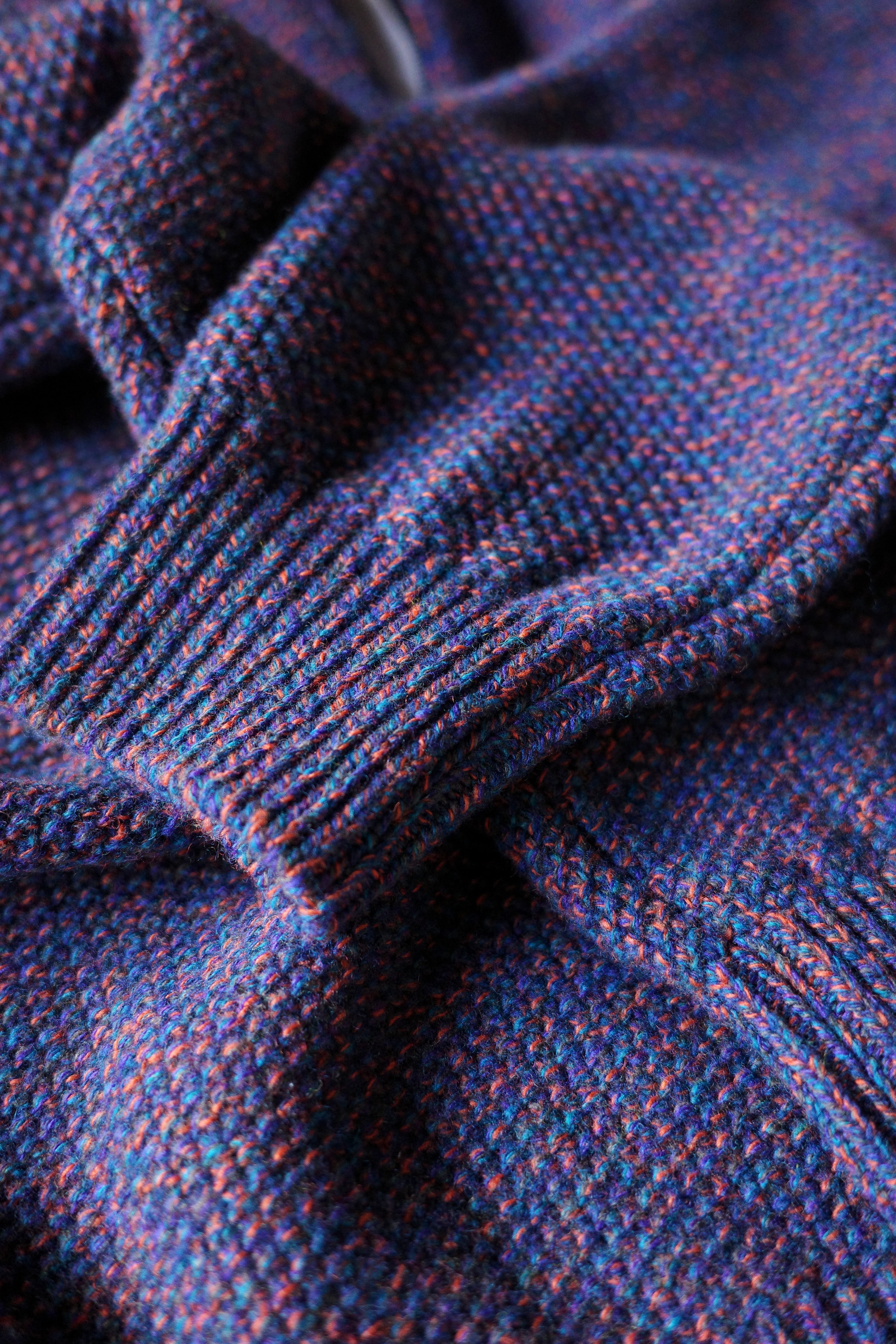 crepuscule 【WOOL KANOKO HALF ZIP P/O -BLUE-】 | lloomm