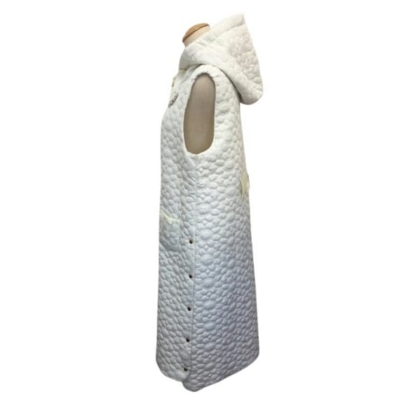 スーパービューティー ロングベスト キルティング フードデザイン