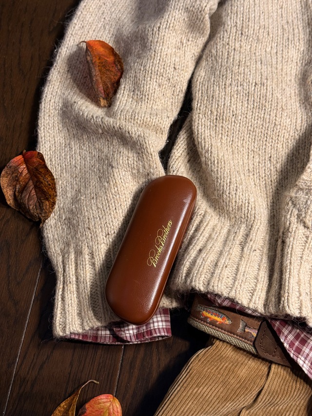 “BrooksBrothers” Leather Glasses Case