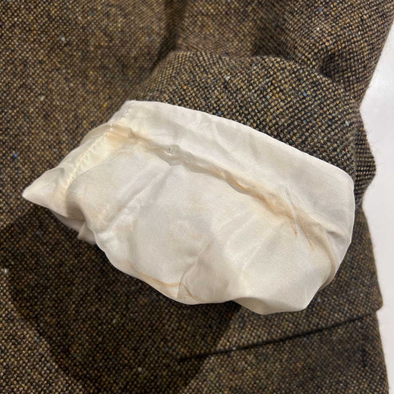 イタリア製 BASILE バジーレ ツイード ウール テーラード ジャケット 46/ブラウン系 メンズ