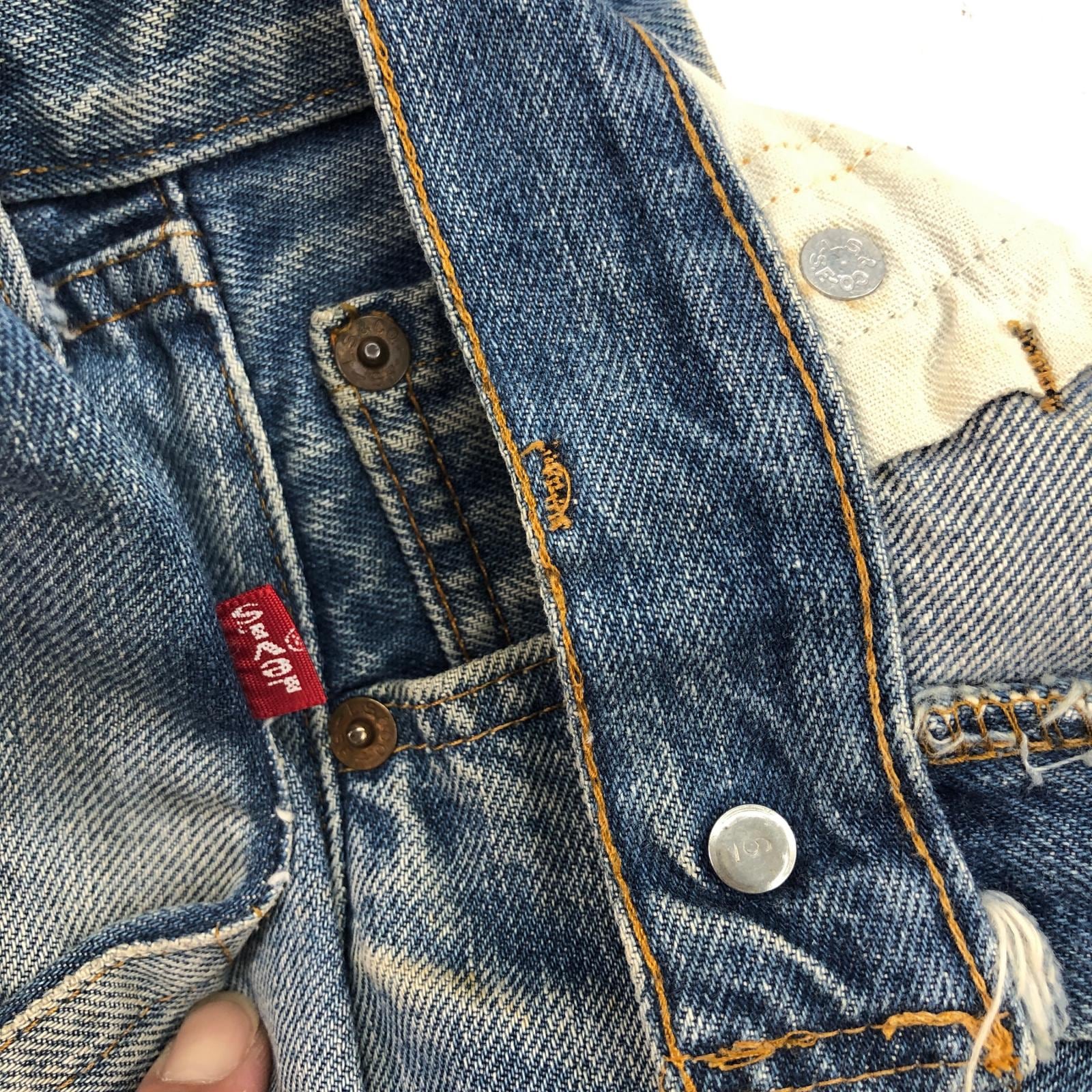 リーバイス 501 66後期 赤耳 ボタン裏6 70年代 W28 L32 70s Levi