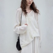 Nuage Gather Mohair Knit F0496